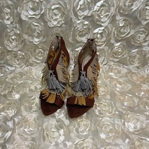 Zara suede fringe sandals